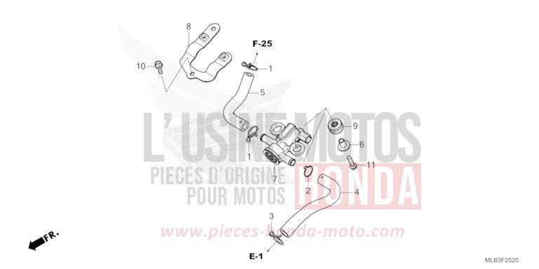 ELECTROVANNE INJECTION D'AIR de Hornet 750 DEGITAL SILVER METALLIC (NHA30) de 2025